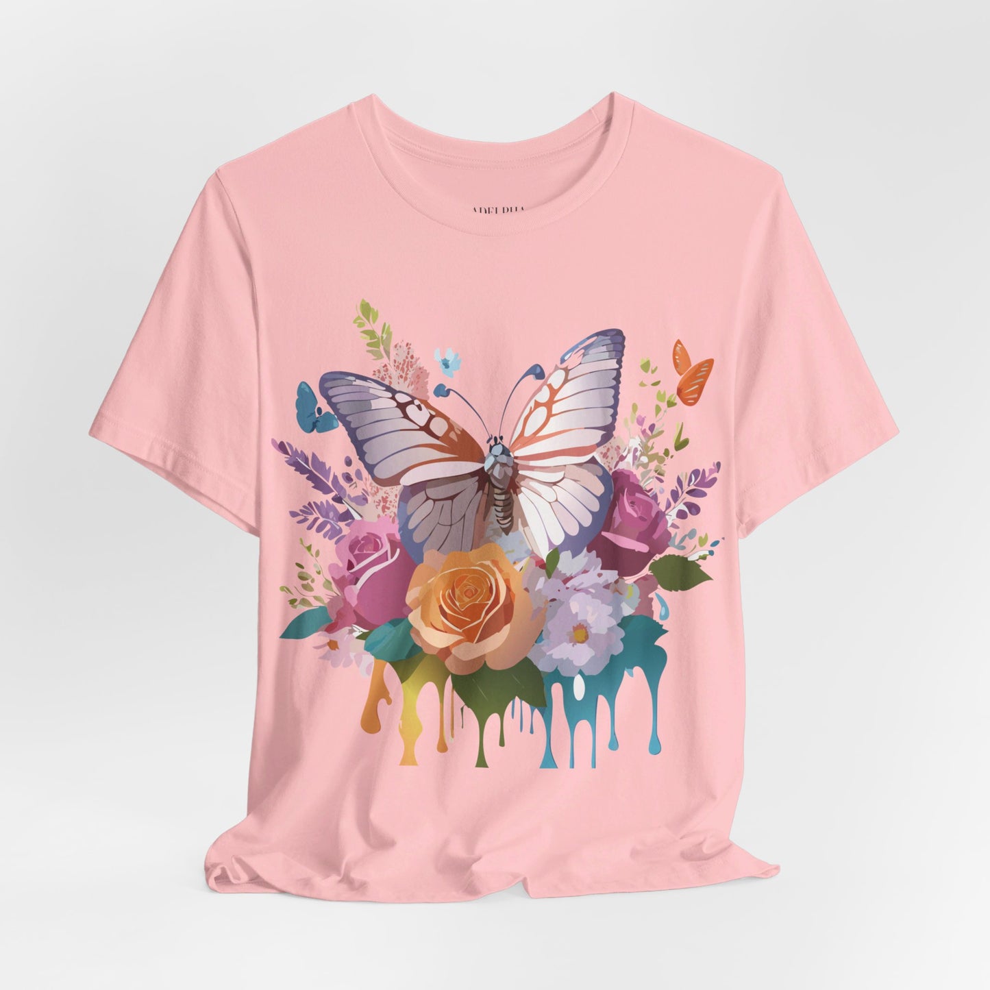 T-shirt en coton naturel avec papillon