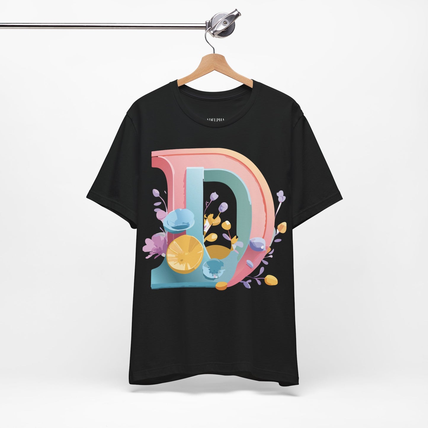 Natural Cotton Tee Shirt - Letters Collection - D