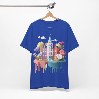 Natural Cotton Tee Shirt - Beautiful Places Collection - Amsterdam Printify