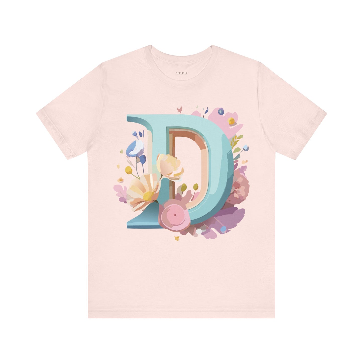 Natural Cotton Tee Shirt - Letters Collection - D