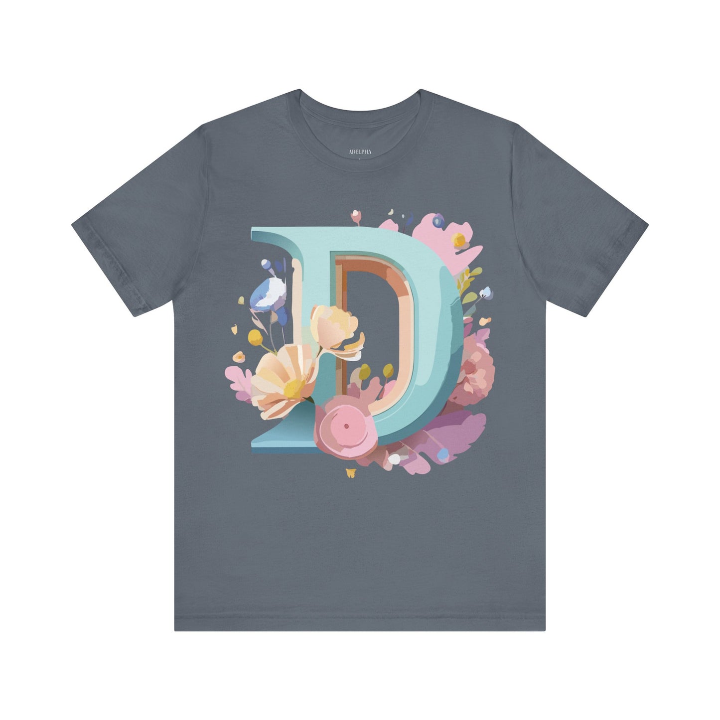 Natural Cotton Tee Shirt - Letters Collection - D