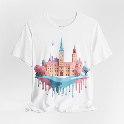 Natural Cotton Tee Shirt - Beautiful Places Collection - Prague Printify
