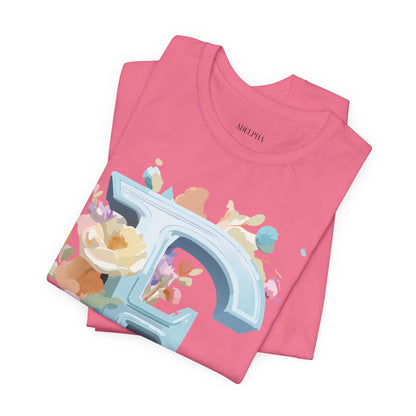 Natural Cotton Tee Shirt - Letters Collection - E Printify