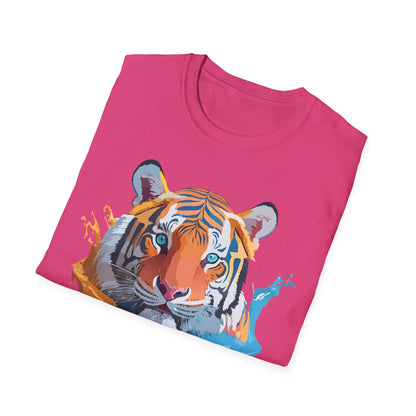 Tiger Shirt Unisex Animal Tee Ring Spun Cotton Gildan Softstyle Short Sleeve