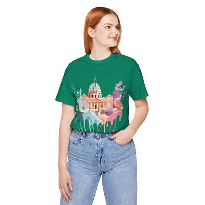 Natural Cotton Tee Shirt - Beautiful Places Collection - Rome Printify