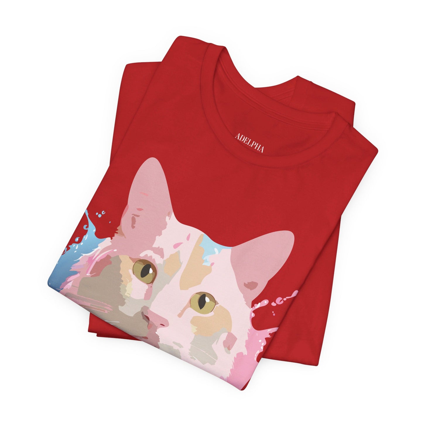 T-shirt en coton naturel avec chat