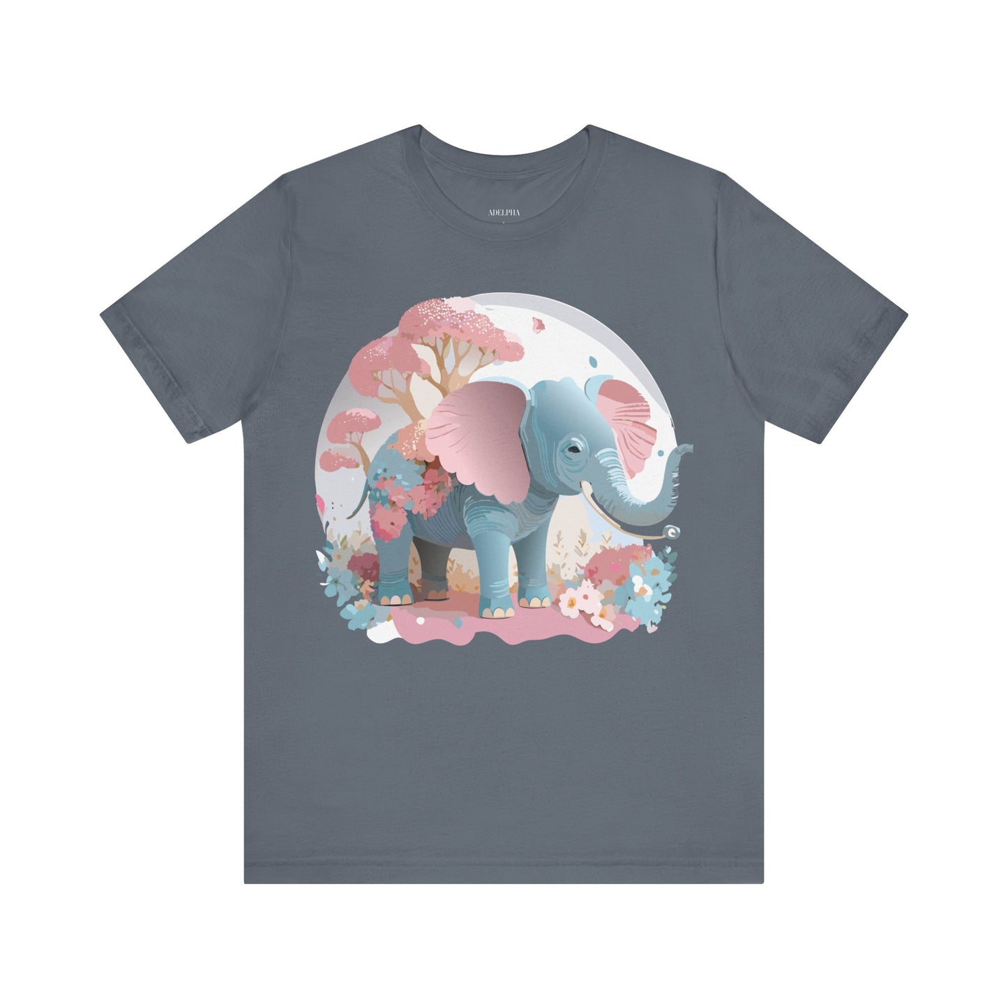 Natural Cotton Tee Shirt with Elephant