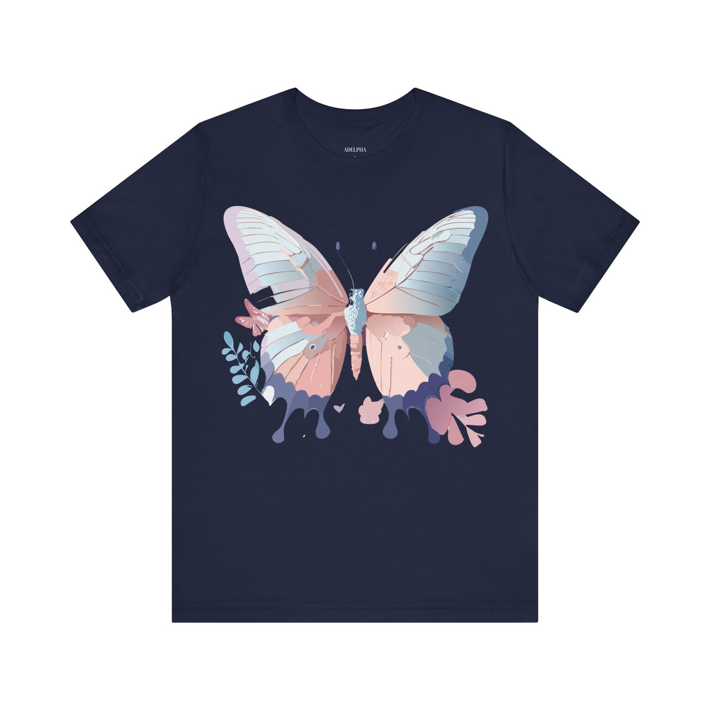 T-Shirt aus natürlicher Baumwolle mit Schmetterling