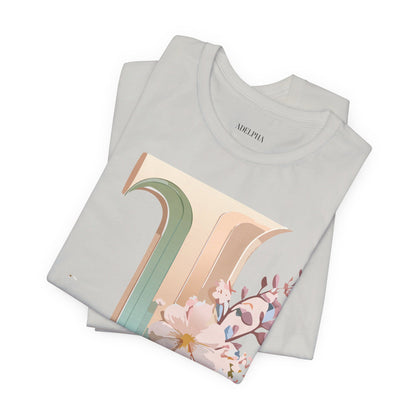 Natural Cotton Tee Shirt - Letters Collection - J Printify