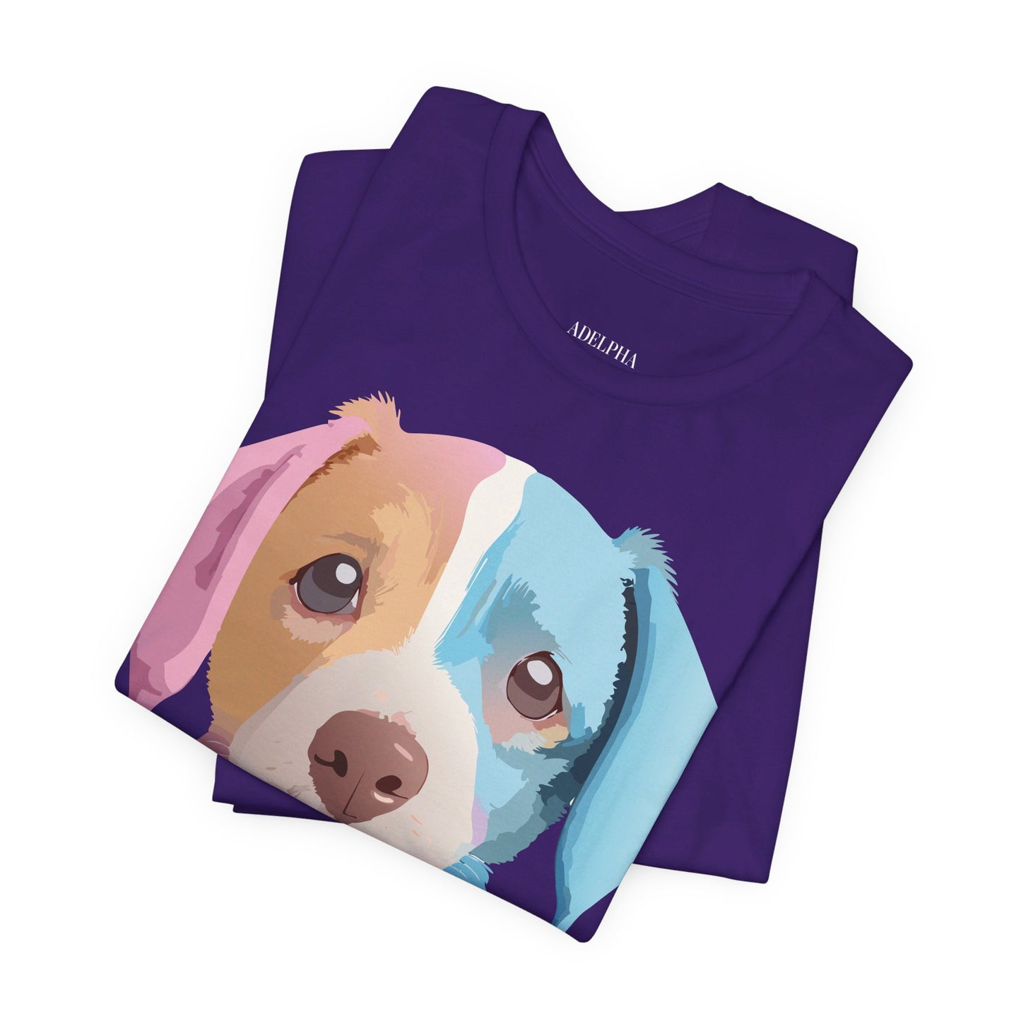 T-Shirt aus natürlicher Baumwolle mit Hund