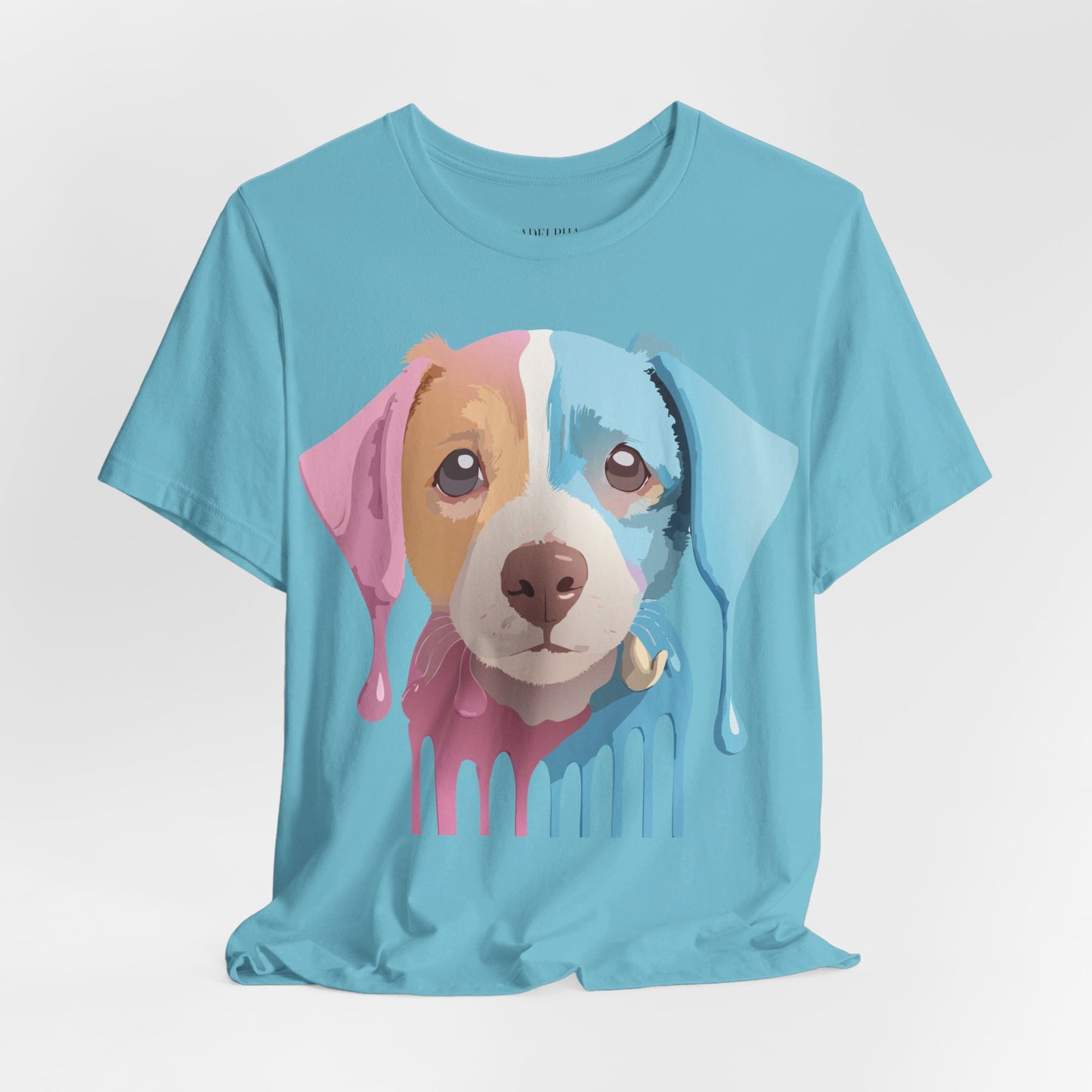 Natural Cotton Tee Shirt with Dog