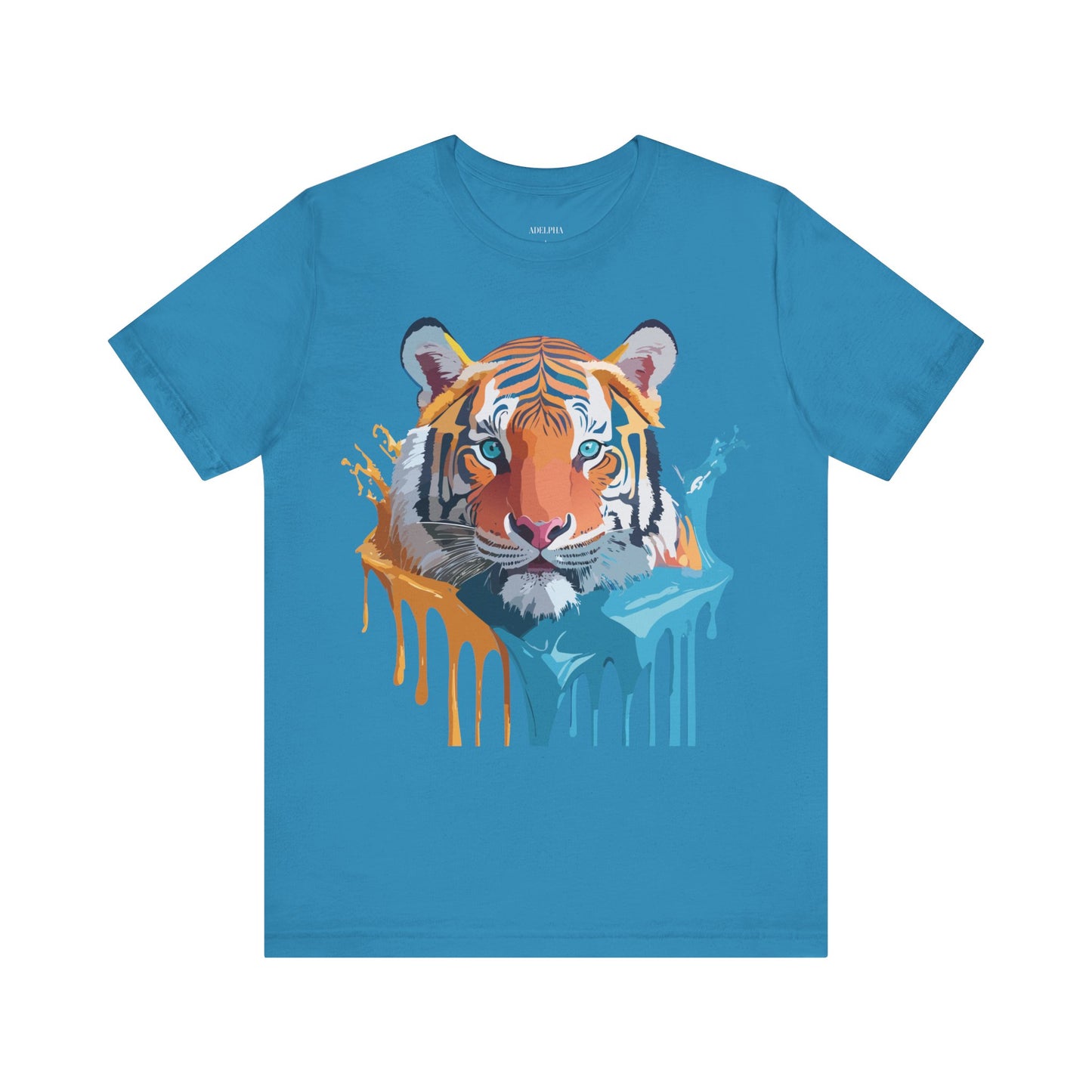 Natural Cotton Tee Shirt with Tiger