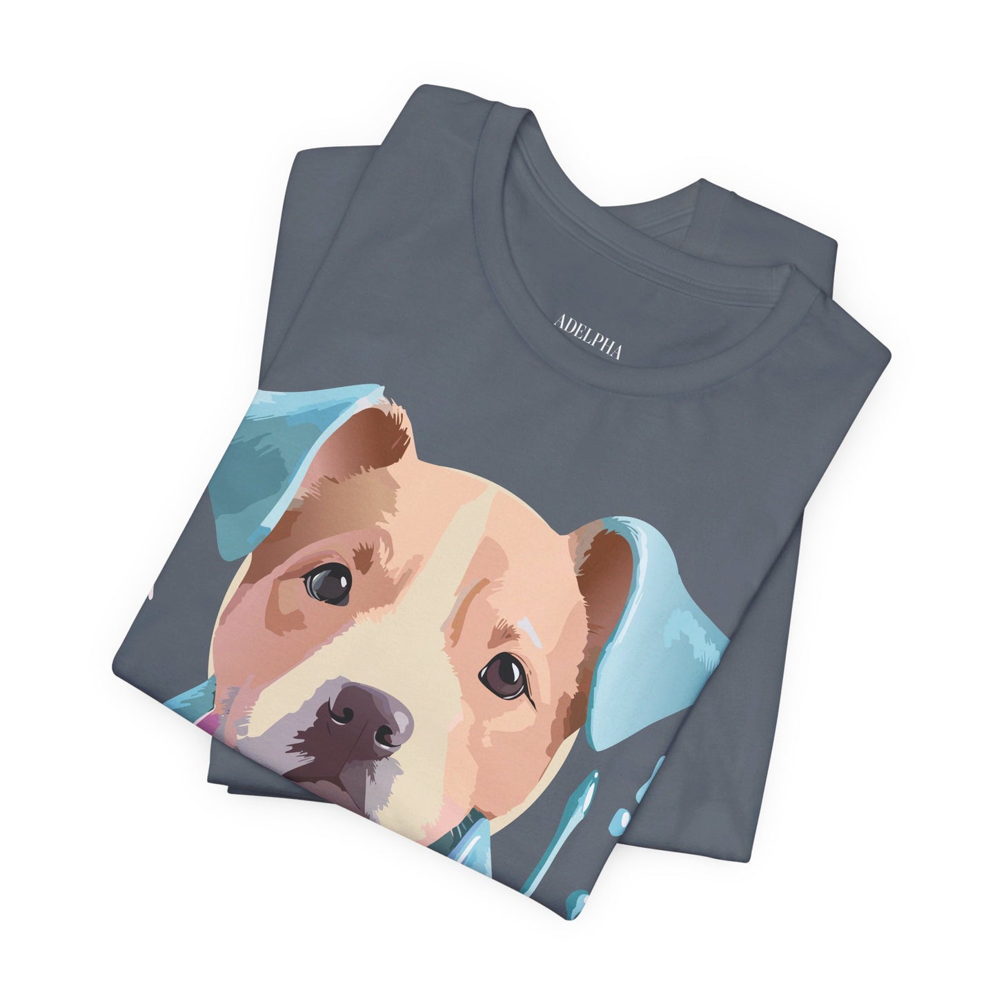 T-Shirt aus natürlicher Baumwolle mit Hund