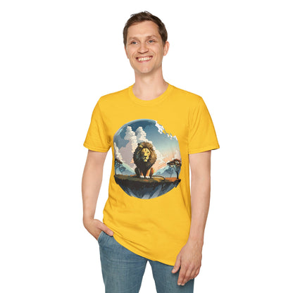 Lion Shirt Unisex Animal Tee Gildan Softstyle 64000 One Hundred Percent Cotton