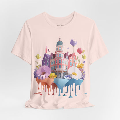 Natural Cotton Tee Shirt - Beautiful Places Collection - Amsterdam Printify
