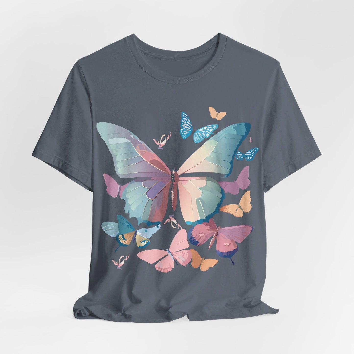 T-Shirt aus natürlicher Baumwolle mit Schmetterling