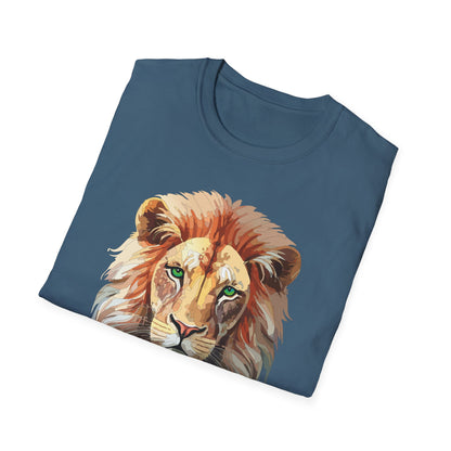 Gildan Softstyle Lion Shirt Unisex Floral Tee Animal Print Tee