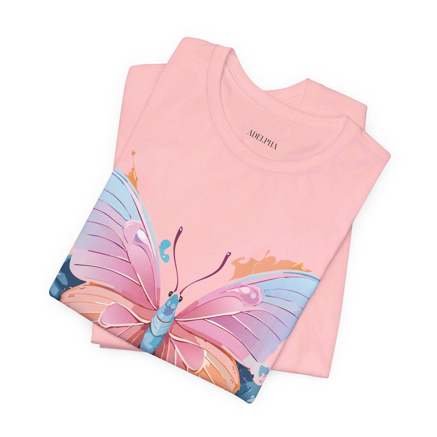 T-shirt en coton naturel avec papillon