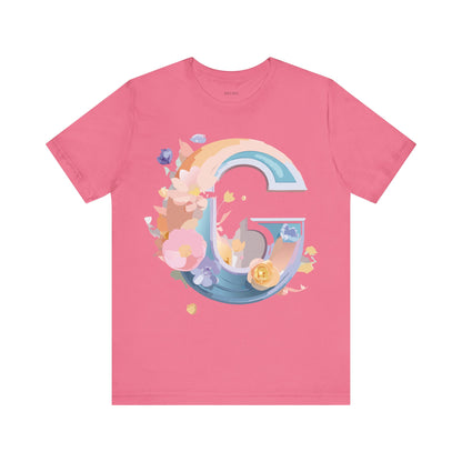 Natural Cotton Tee Shirt - Letters Collection - G Printify