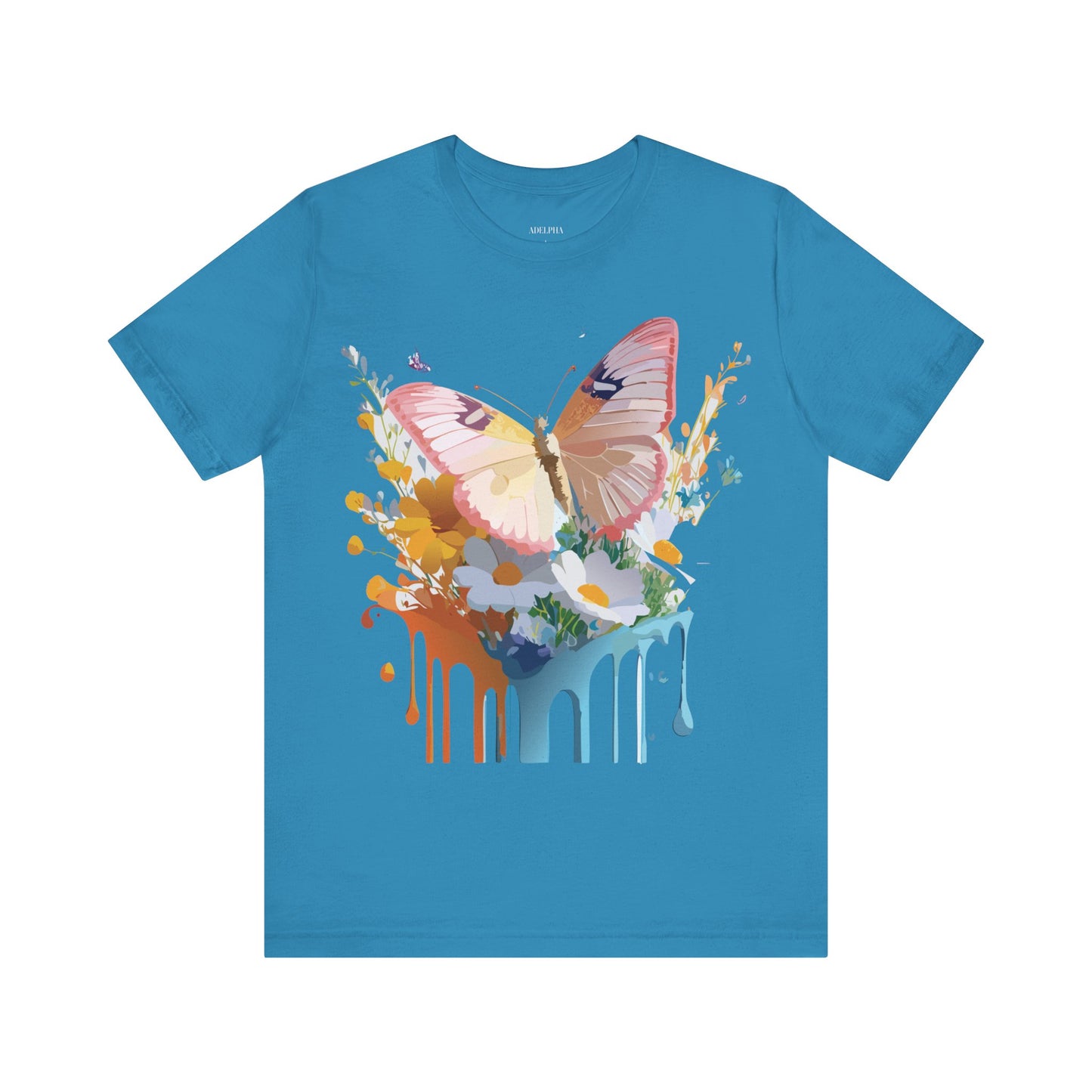 T-shirt en coton naturel avec papillon