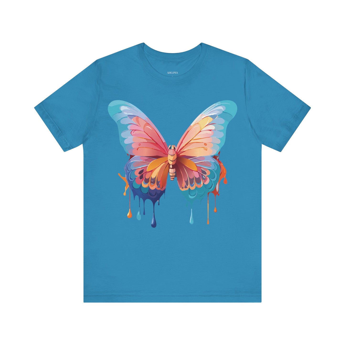 T-Shirt aus natürlicher Baumwolle mit Schmetterling