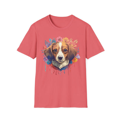 Unisex Dog Shirt Animal Print Tee Gildan Softstyle 64000 Cotton