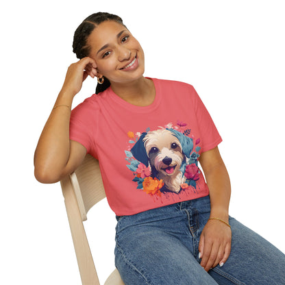Dog Shirt Unisex Animal Tee Made From 100 Percent Ring Spun Cotton