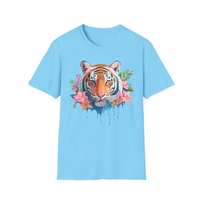 Tiger Shirt Unisex Animal Tee Gildan Softstyle 64000 Cotton Tee