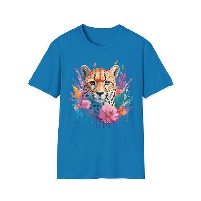 Unisex Cheetah Print Tee Softstyle Gildan 64000 Lightweight Apparel