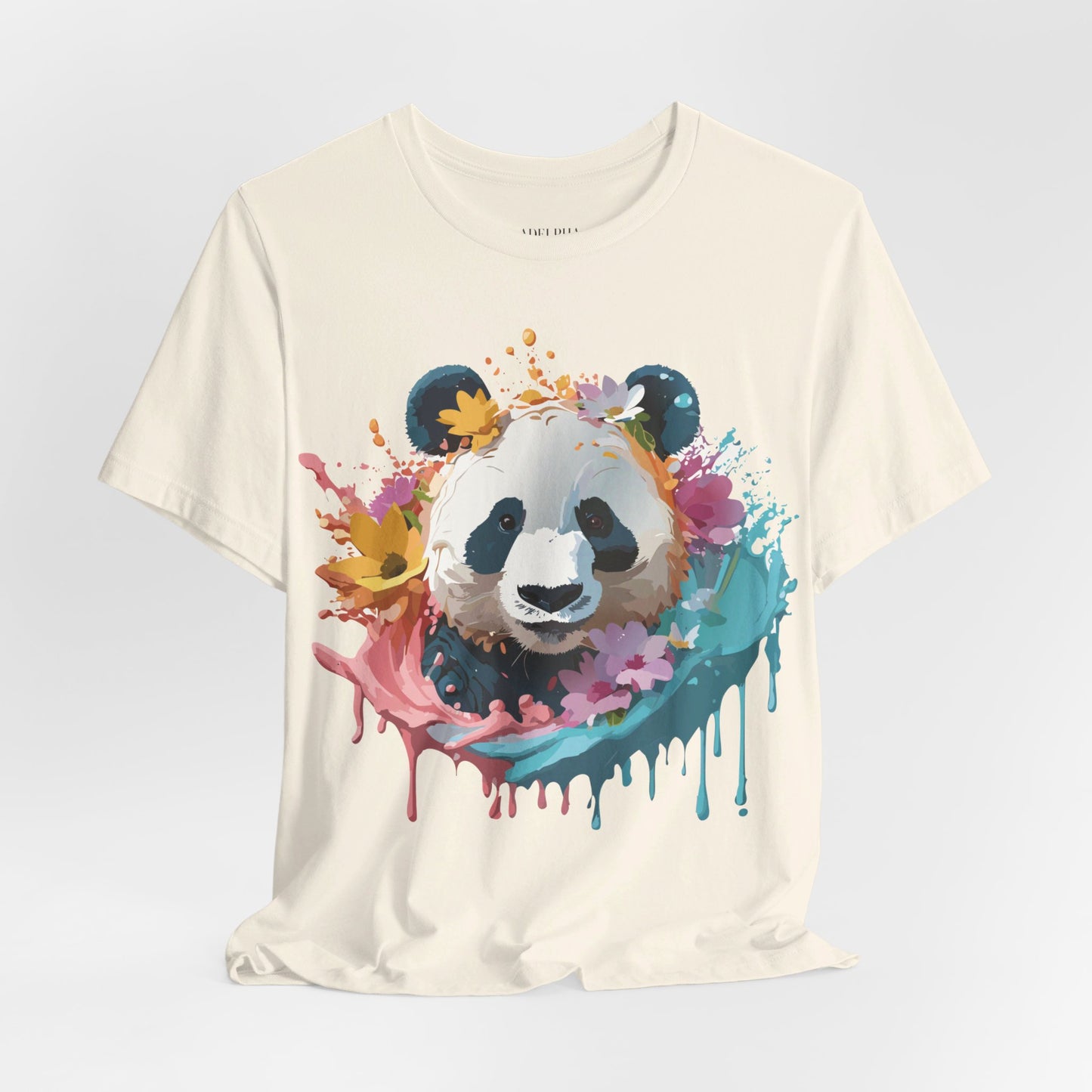 T-Shirt aus natürlicher Baumwolle mit Panda