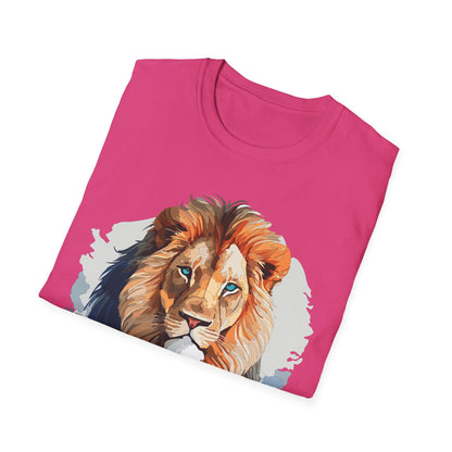 Lion Shirt Unisex Animal Tee Gildan Softstyle 64000 100 Percent Ring Spun Cotton