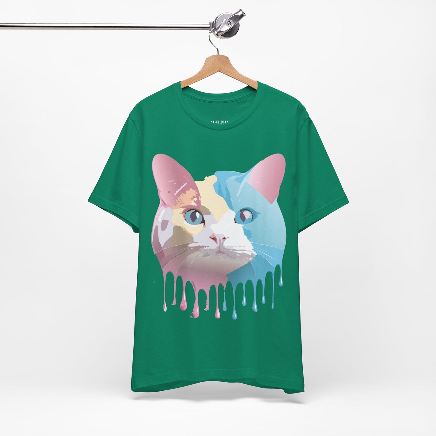 Natural Cotton Tee Shirt with Cat