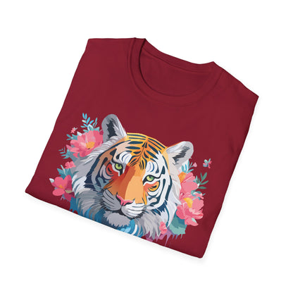 Tiger Shirt Unisex Animal Tee 100 Percent Ring Spun Cotton Softstyle