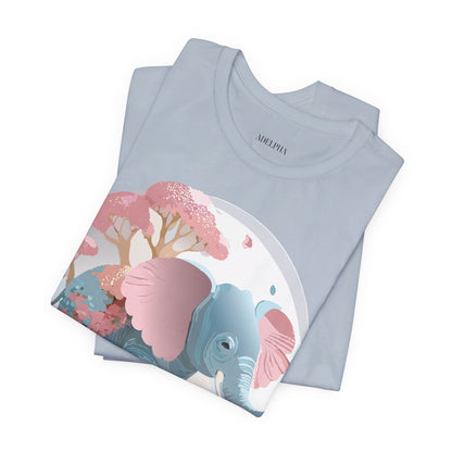 Natural Cotton Tee Shirt with Elephant Printify