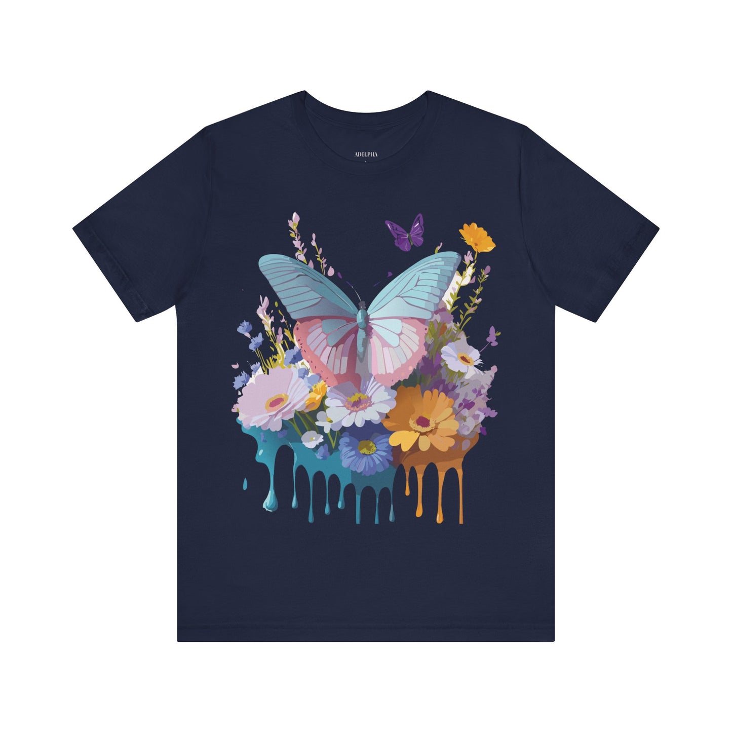 T-shirt en coton naturel avec papillon