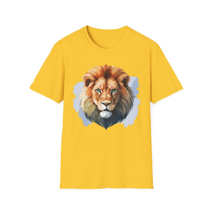 Lion Shirt Unisex Animal Tee Softstyle Gildan 64000 100 Percent Ring Spun Cotton