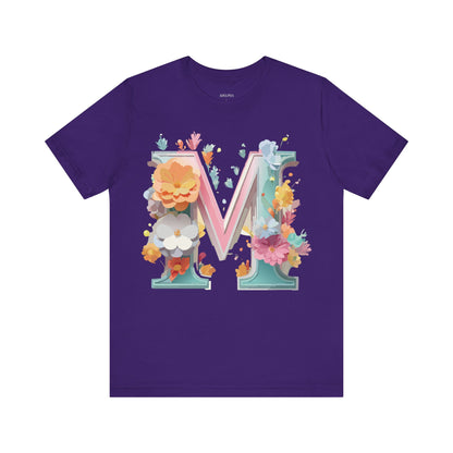 Natural Cotton Tee Shirt - Letters Collection - M Printify
