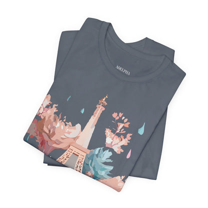 Natural Cotton Tee Shirt - Beautiful Places Collection - Paris Printify