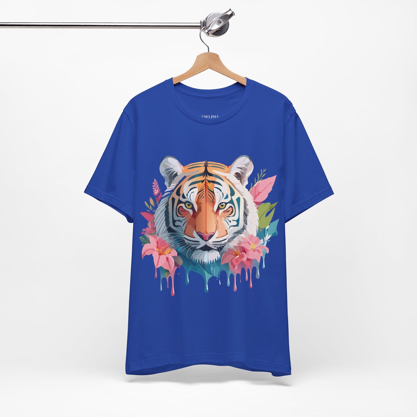 Natural Cotton Tee Shirt with Tiger