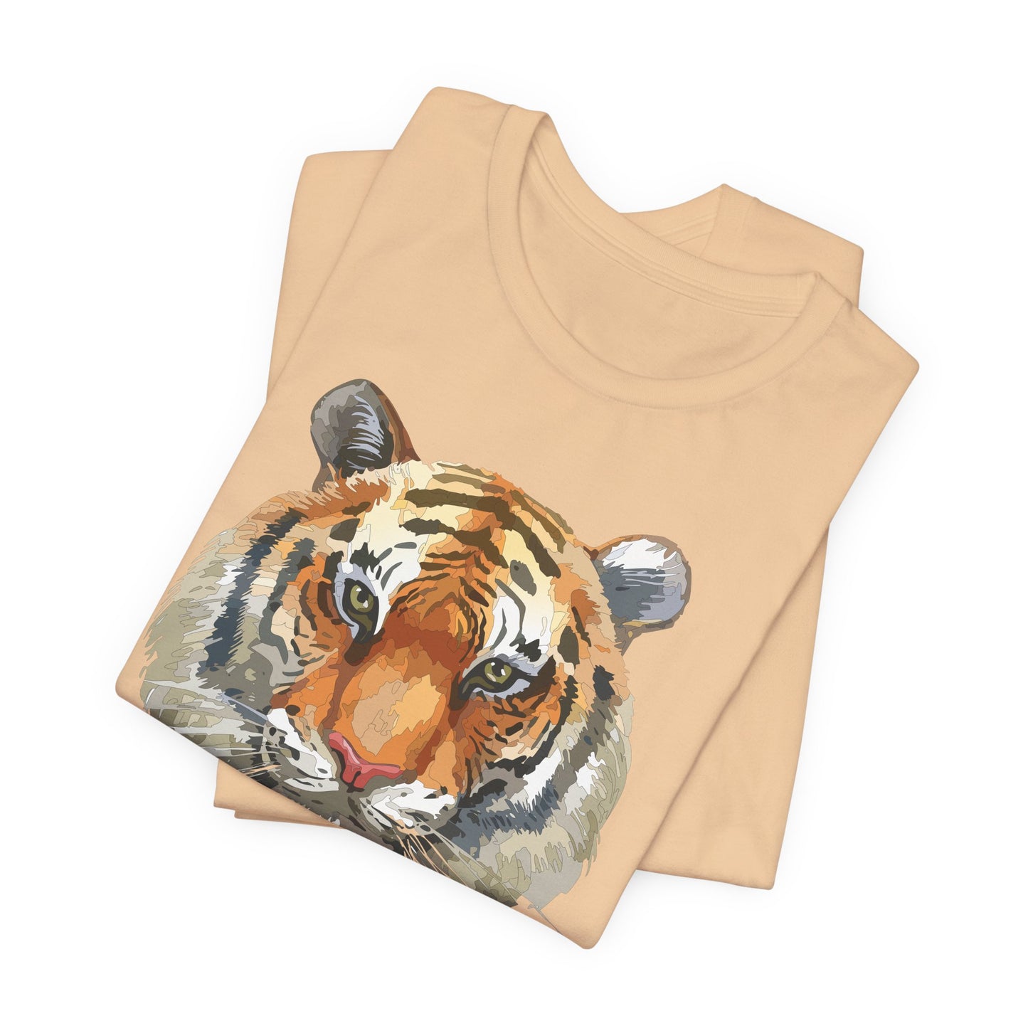 Wild Tiger Face Graphic T-Shirt Unisex Cotton Animal Design Wildlife Tee 1