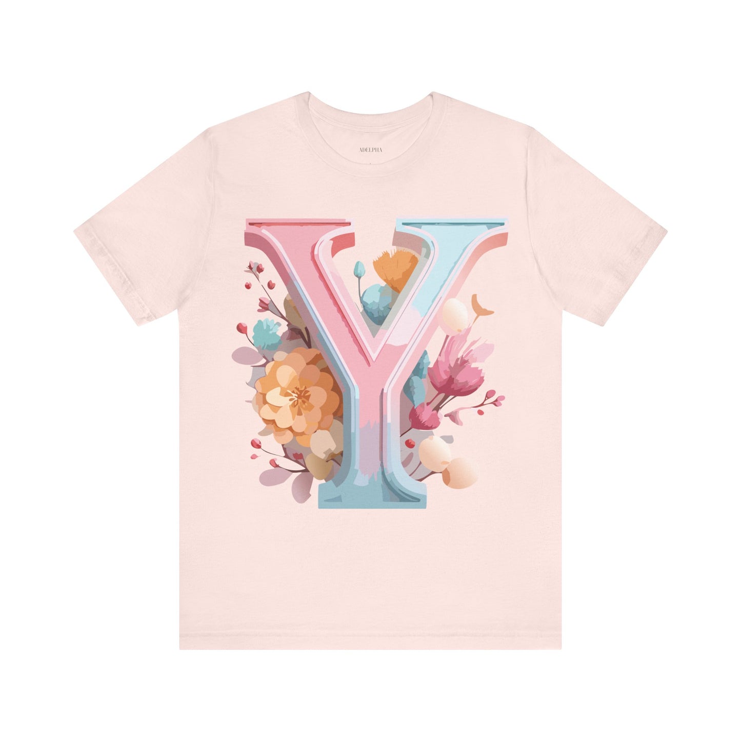 Natural Cotton Tee Shirt - Letters Collection - Y