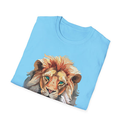 Floral Lion Shirt Unisex Tee Softstyle Gildan 64000 Comfort Fit