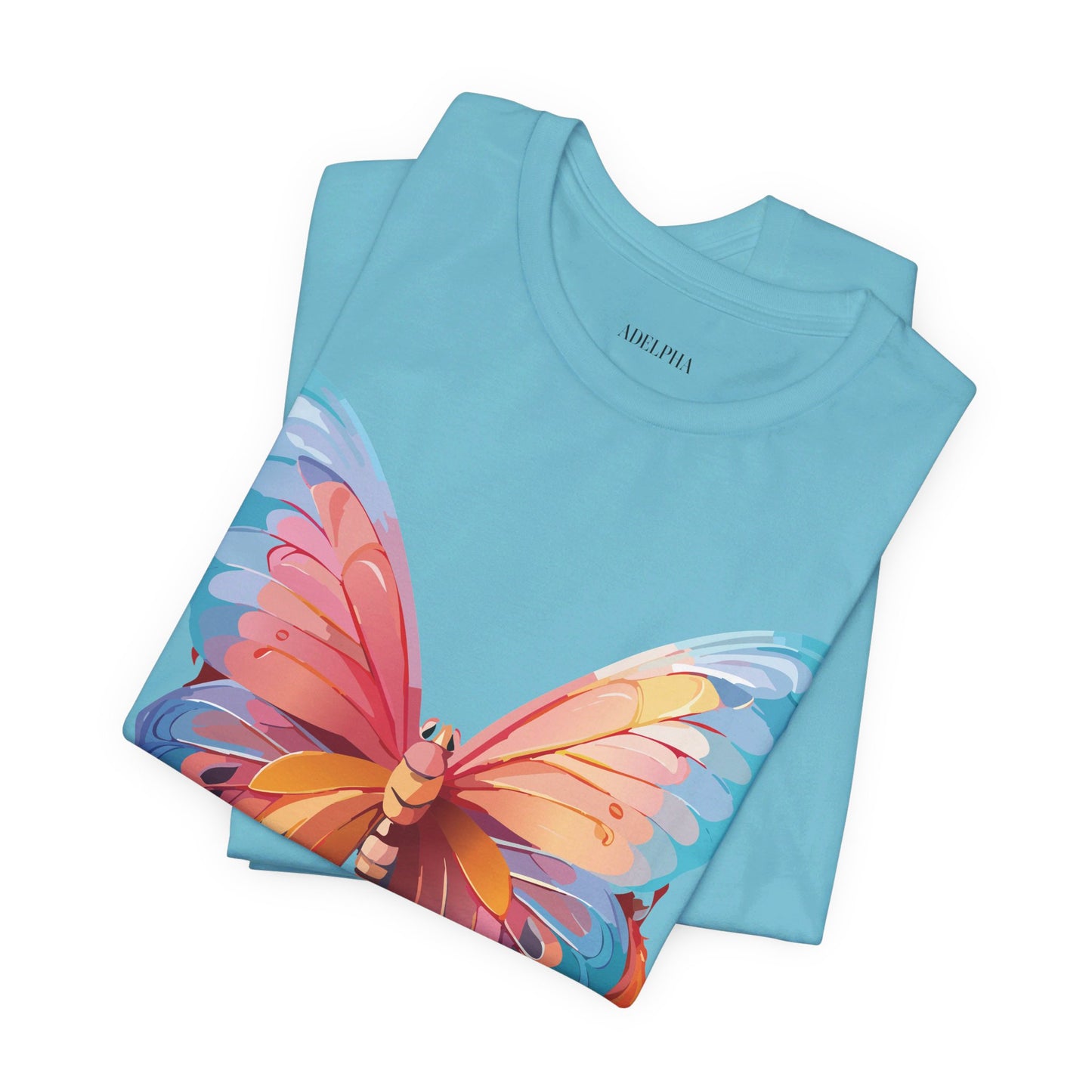 T-shirt en coton naturel avec papillon