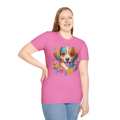 Dog Shirt Unisex Animal Tee 100 Percent Cotton Gildan Softstyle 64000