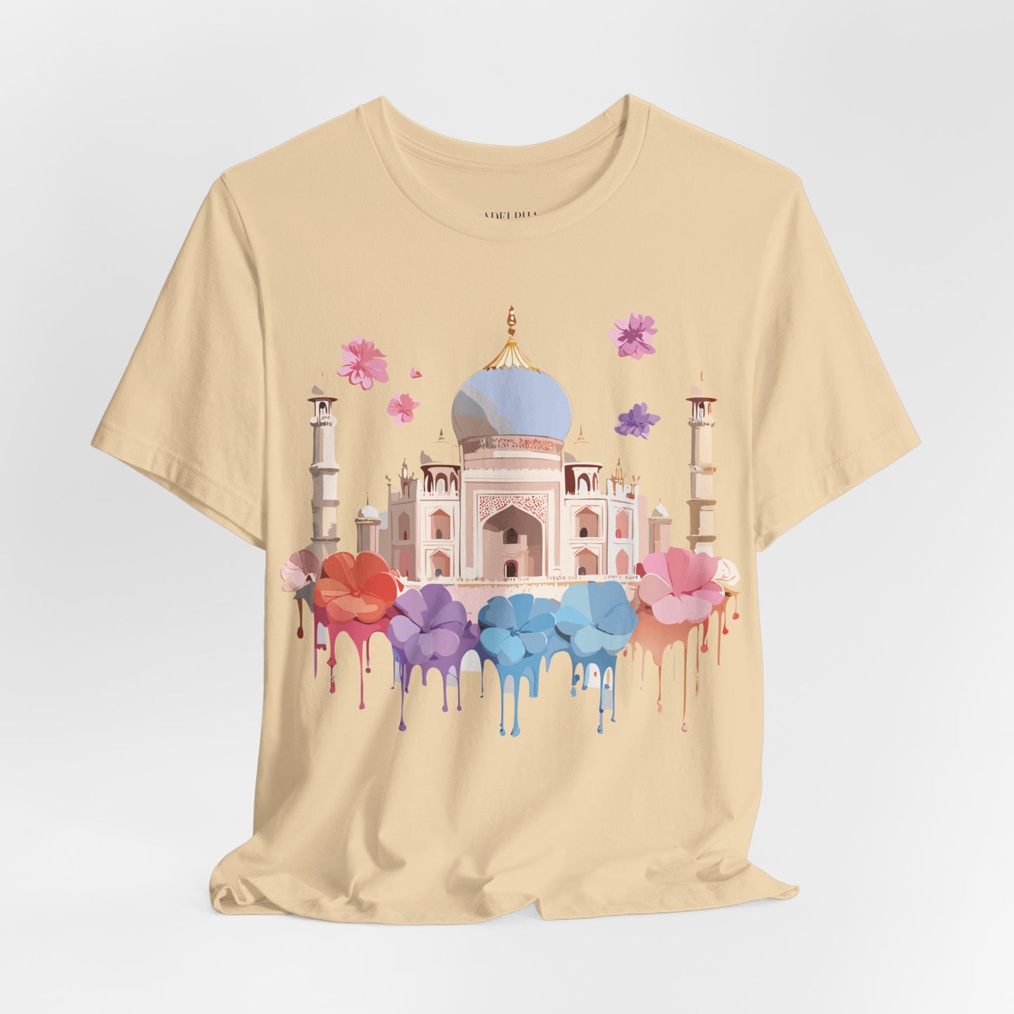 Natural Cotton Tee Shirt - Taj Mahal, India