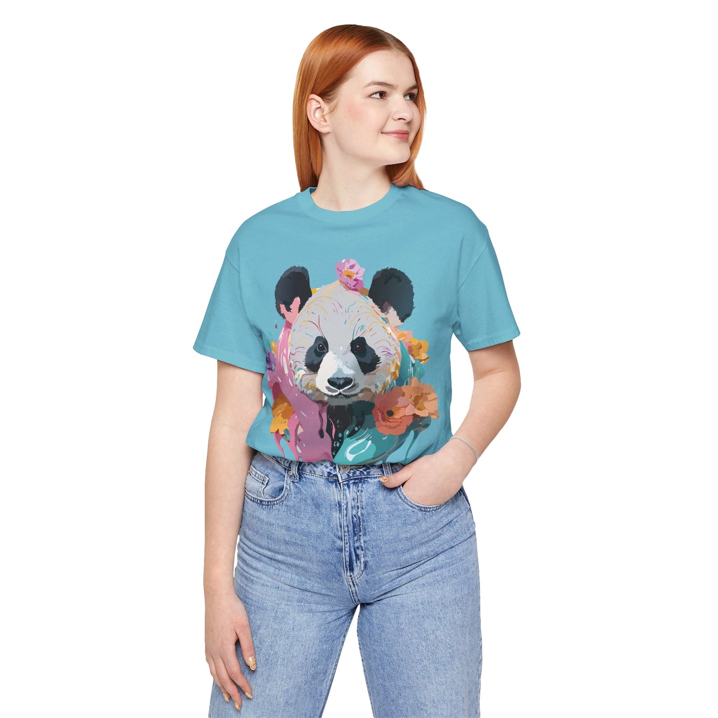 T-shirt en coton naturel avec panda