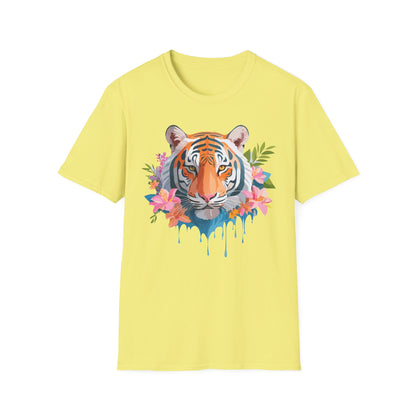 Tiger Shirt Unisex Animal Tee Gildan Softstyle 64000 Cotton Tee