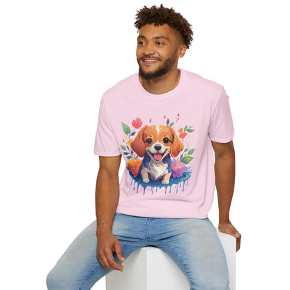 Dog Shirt Animal Print Tee Unisex Gildan Softstyle 64000 Cotton Tee