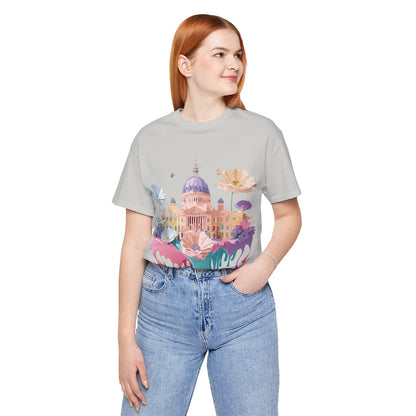 Natural Cotton Tee Shirt - Beautiful Places Collection - Madrid Printify