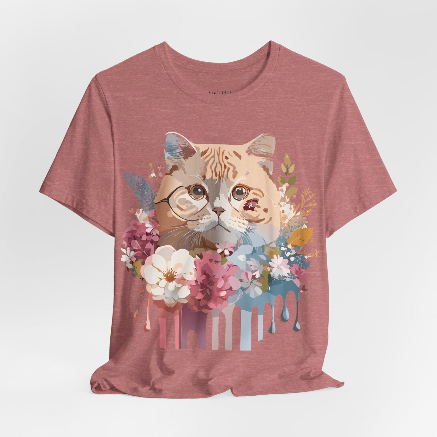 T-shirt en coton naturel avec chat